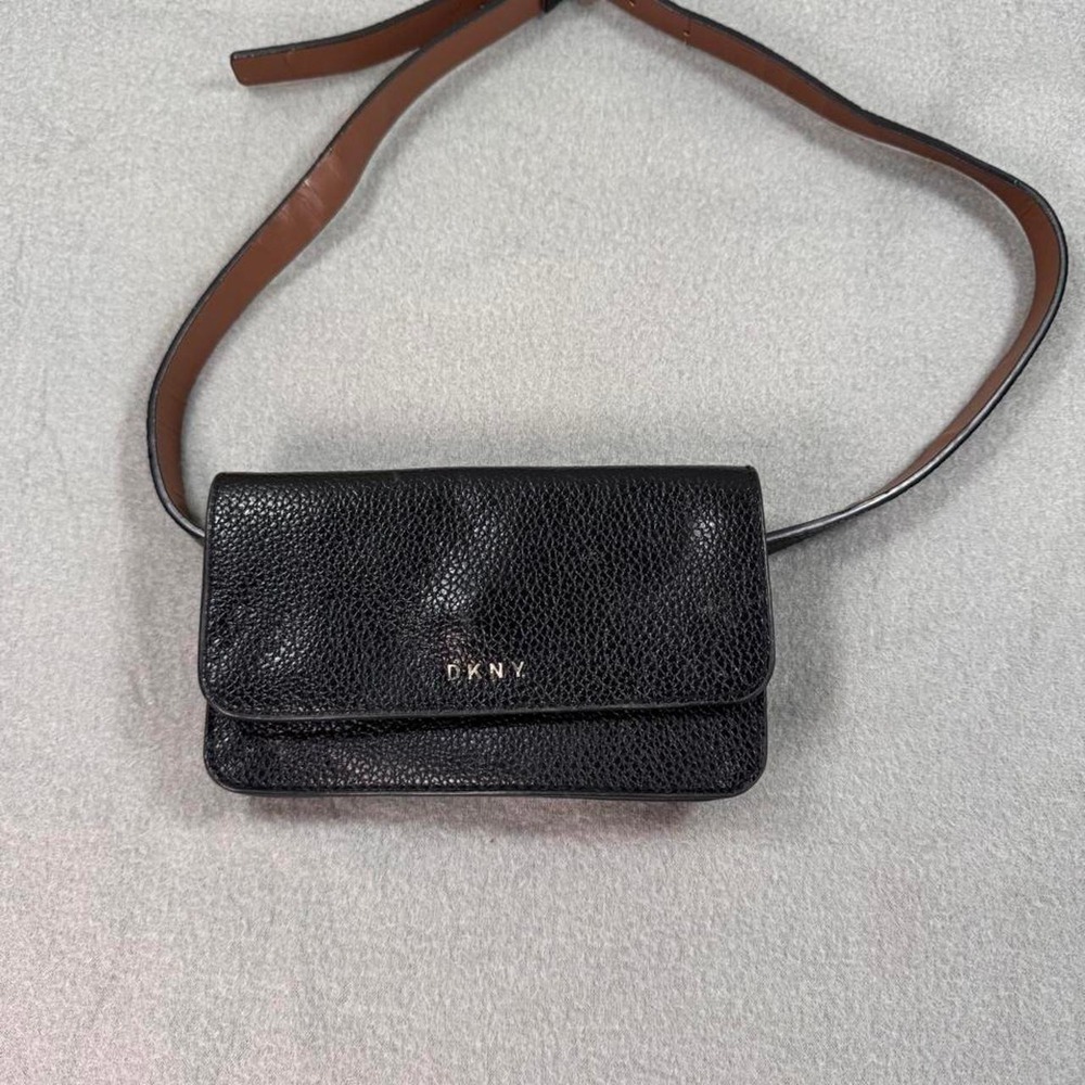 DKNY‎ Black Pebbled Leather Crossbody Bag Women's Adjustable Strap Purse